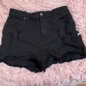 Black distressed jeans